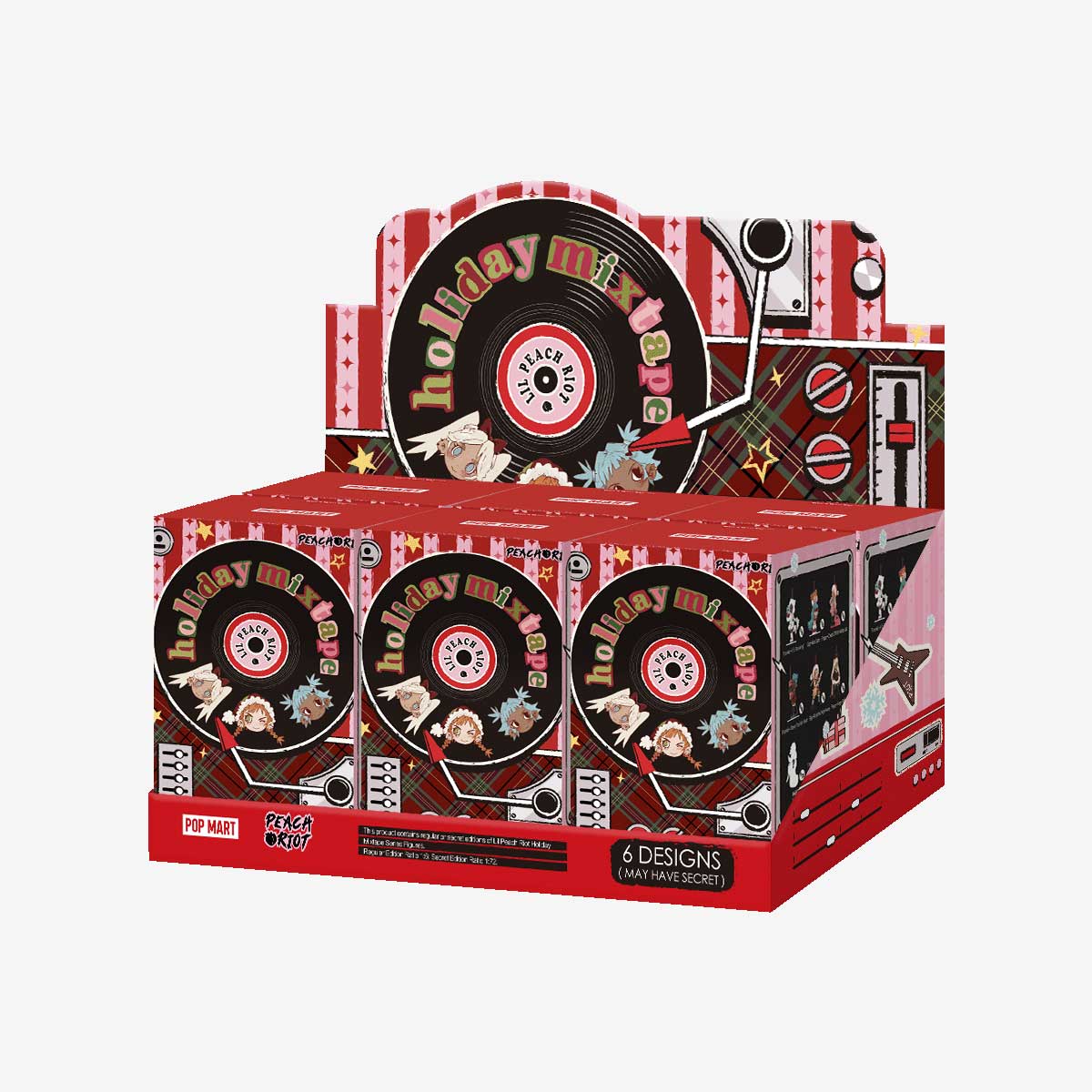 POPMART x Lil Peach Riot Holiday Mixtape Series Figures Blind Box-Single Box (Random)-Pop Mart-Ace Cards & Collectibles