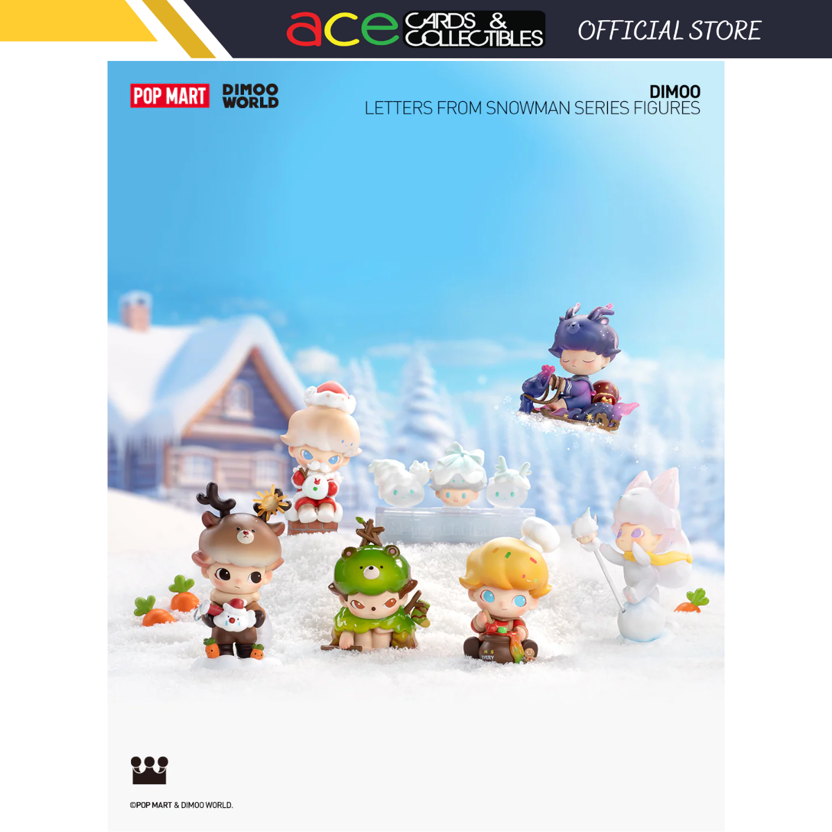 Pop Mart Dimoo Letters From Snowman Series Figures-Single Box (Random)-Pop Mart-Ace Cards & Collectibles