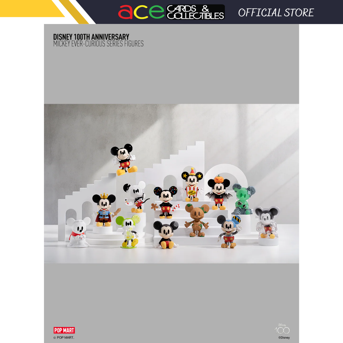 Pop Mart Disney 100th Anniversary Mickey Ever-Curious Series-Display Box (12pcs)-Pop Mart-Ace Cards &amp; Collectibles