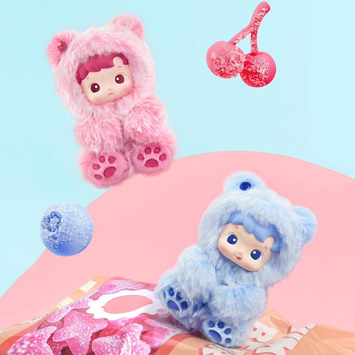 Pop Mart Hacipupu Gummy Bear Series Vinyl Plush Pendant Series-Single Box (Random)-Pop Mart-Ace Cards & Collectibles