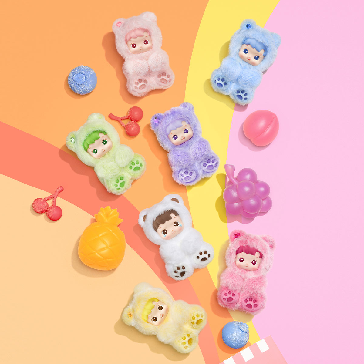 Pop Mart Hacipupu Gummy Bear Series Vinyl Plush Pendant Series-Single Box (Random)-Pop Mart-Ace Cards & Collectibles