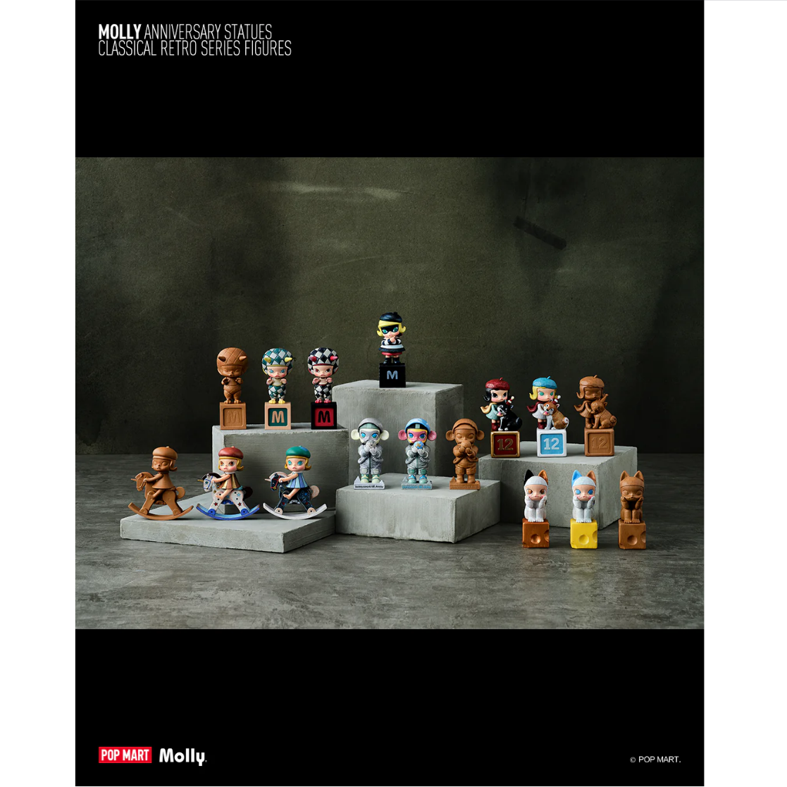 Pop Mart Molly Anniversary Statues Classical Retro Figure Series-Single Box (Random)-Pop Mart-Ace Cards & Collectibles