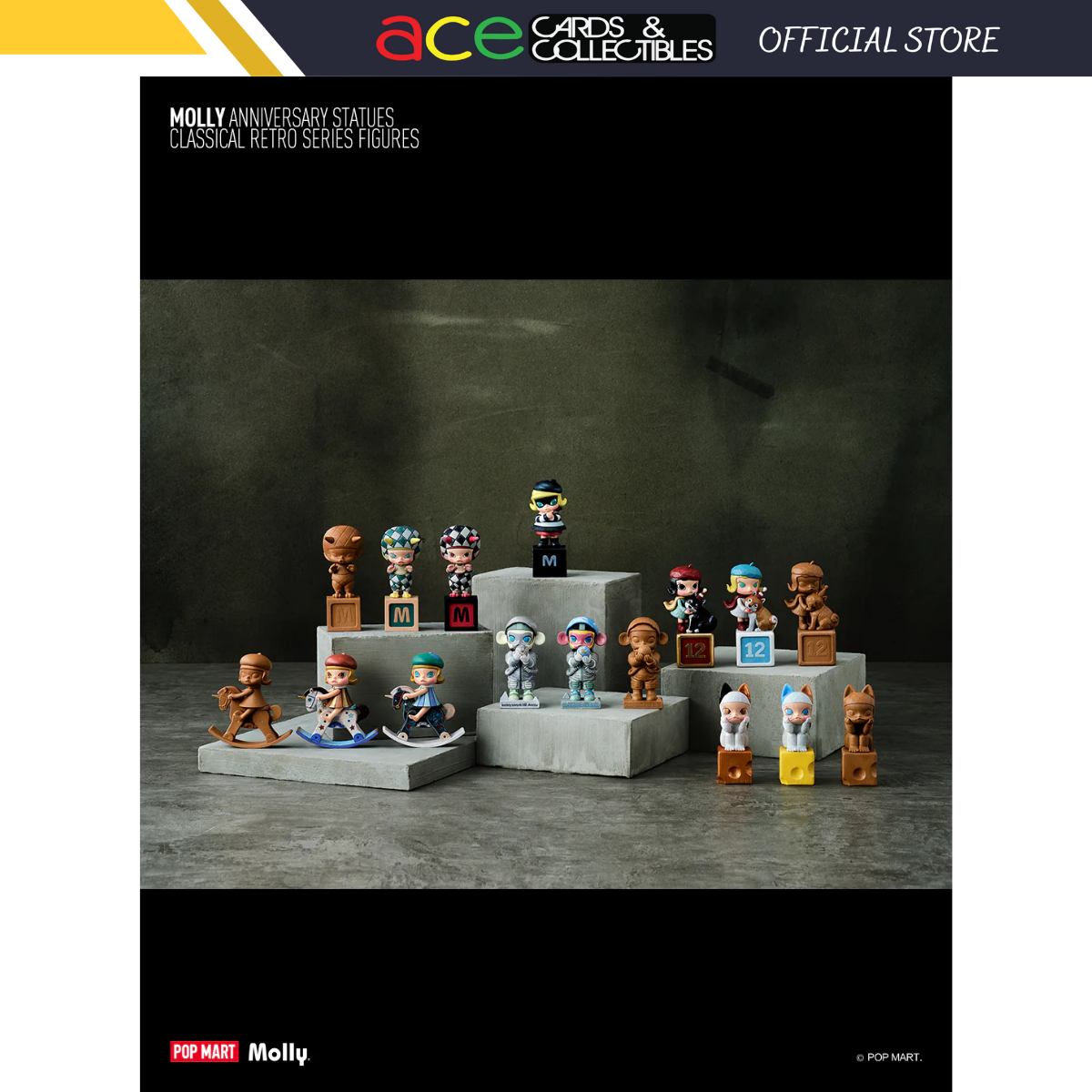 Pop Mart Molly Anniversary Statues Classical Retro Figure Series-Single Box (Random)-Pop Mart-Ace Cards & Collectibles