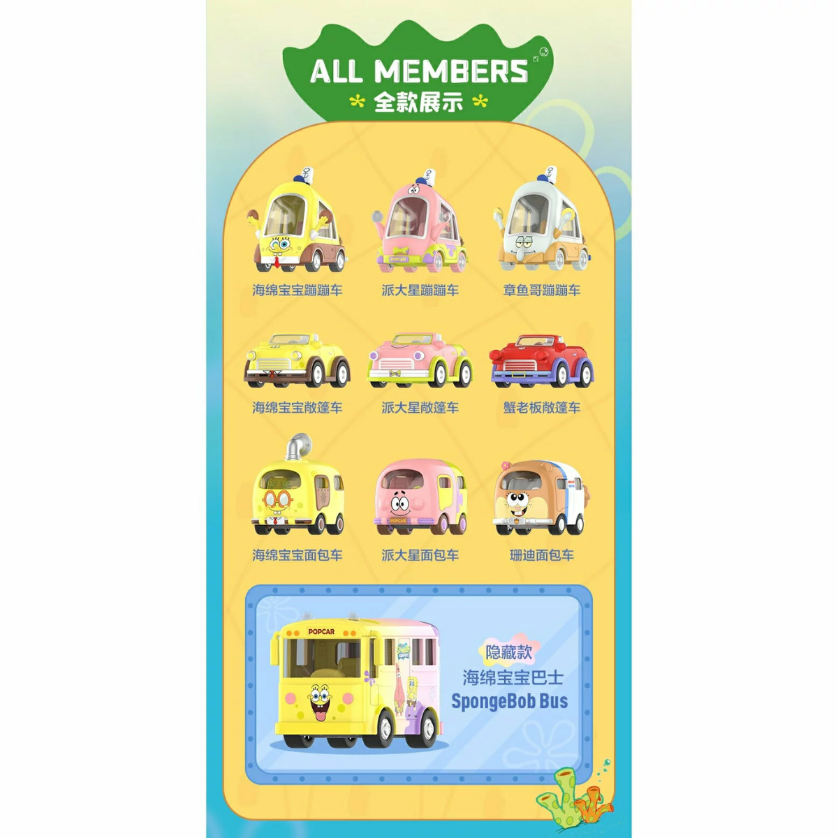 Pop Mart SpongeBob Sightseeing Car Series-Single Box (Random)-Pop Mart-Ace Cards & Collectibles