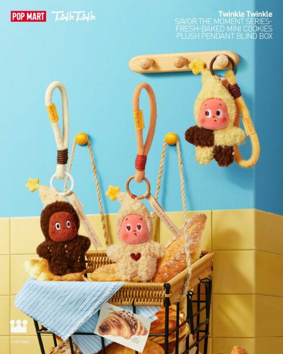 Pop Mart Twinkle Twinkle Savor The Moment Series Fresh Baked Mini Cookies Plush Pendant Series-Single Box (Random)-Pop Mart-Ace Cards & Collectibles