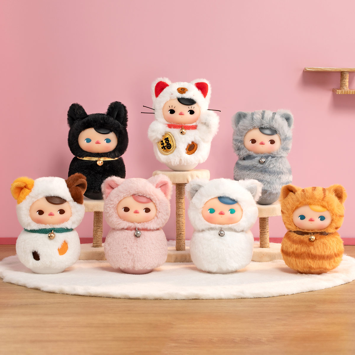 Pop Mart x PUCKY Roly-Poly Kitty Series-Vinyl Plush Blind Box-Single Box (Random)-Pop Mart-Ace Cards &amp; Collectibles