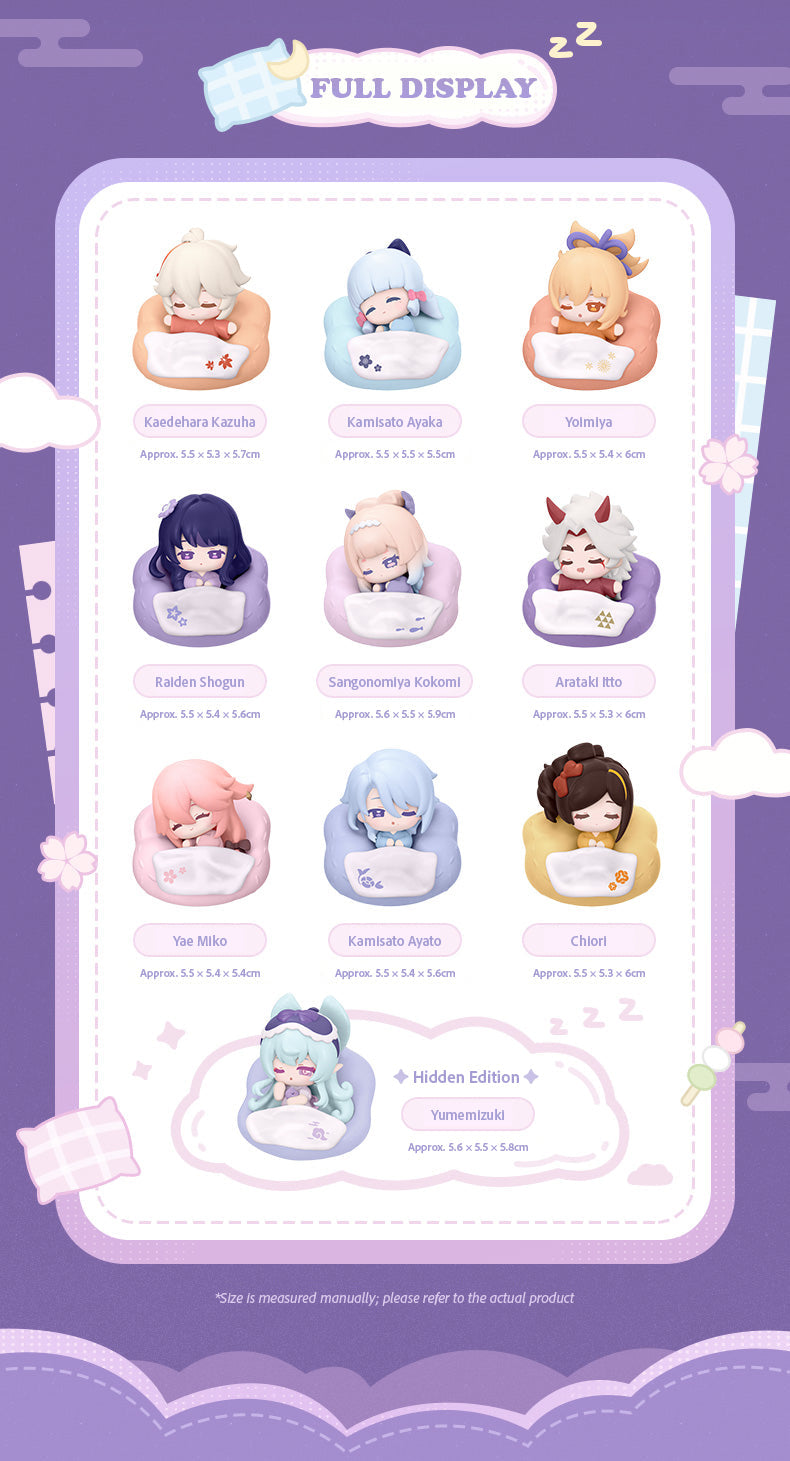 miHoYo Genshin Impact "Cloud Pillow Reverie” Series Chibi Fridge Magnet Blind Box