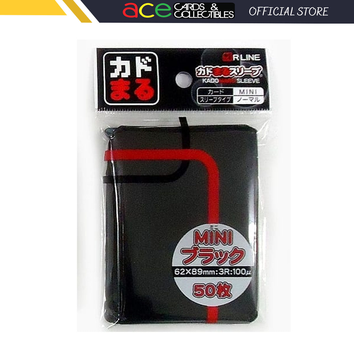 KadoMaru Sleeve Mini Size Normal Black 50 Sleeve Pack-R Line-Ace Cards & Collectibles