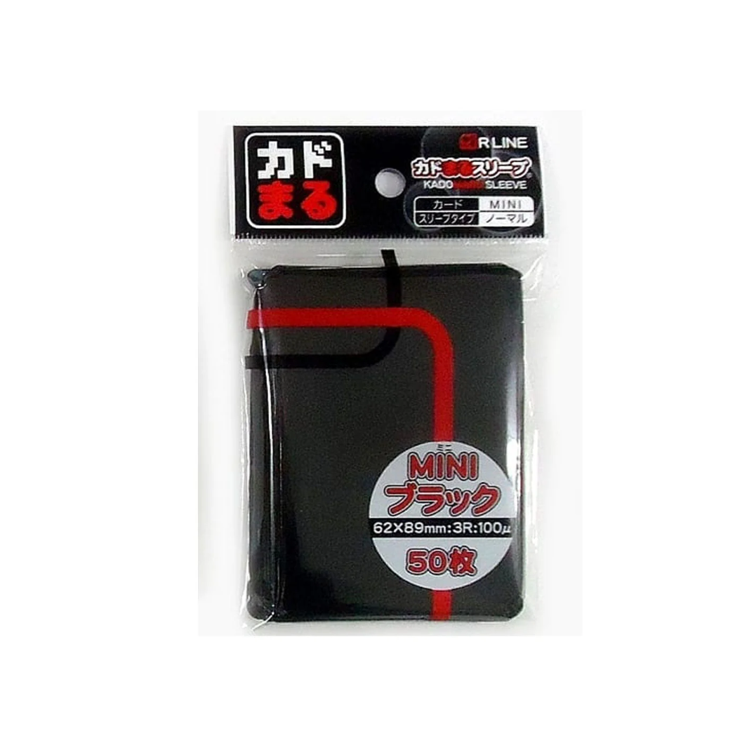 KadoMaru Sleeve Mini Size Normal Black 50 Sleeve Pack-R Line-Ace Cards & Collectibles