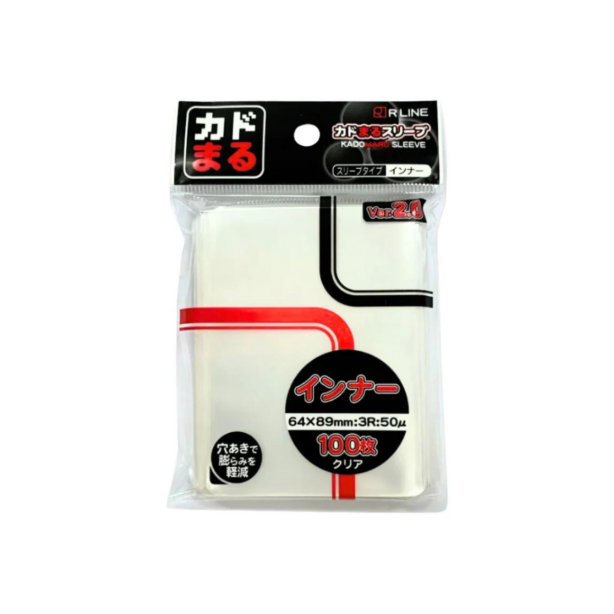 KadoMaru Sleeve Standard Size Inner Clear 100 Sleeve Pack Ver.2-R Line-Ace Cards & Collectibles