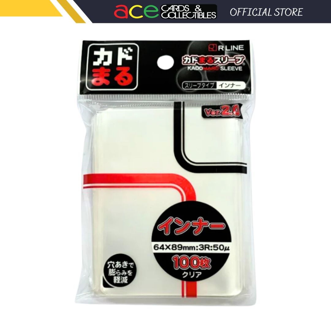 KadoMaru Sleeve Standard Size Inner Clear 100 Sleeve Pack Ver.2-R Line-Ace Cards & Collectibles