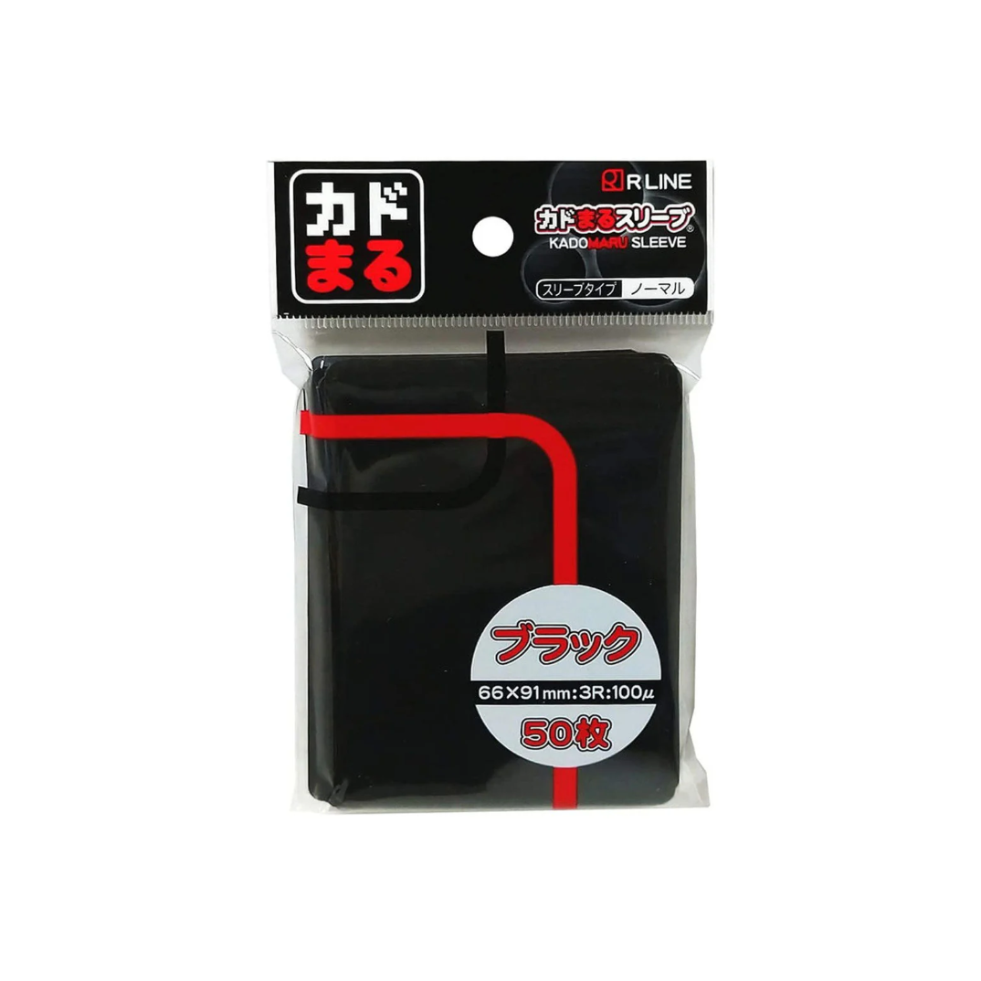 KadoMaru Sleeve Standard Size Normal Black 50 Sleeve Pack-R Line-Ace Cards & Collectibles