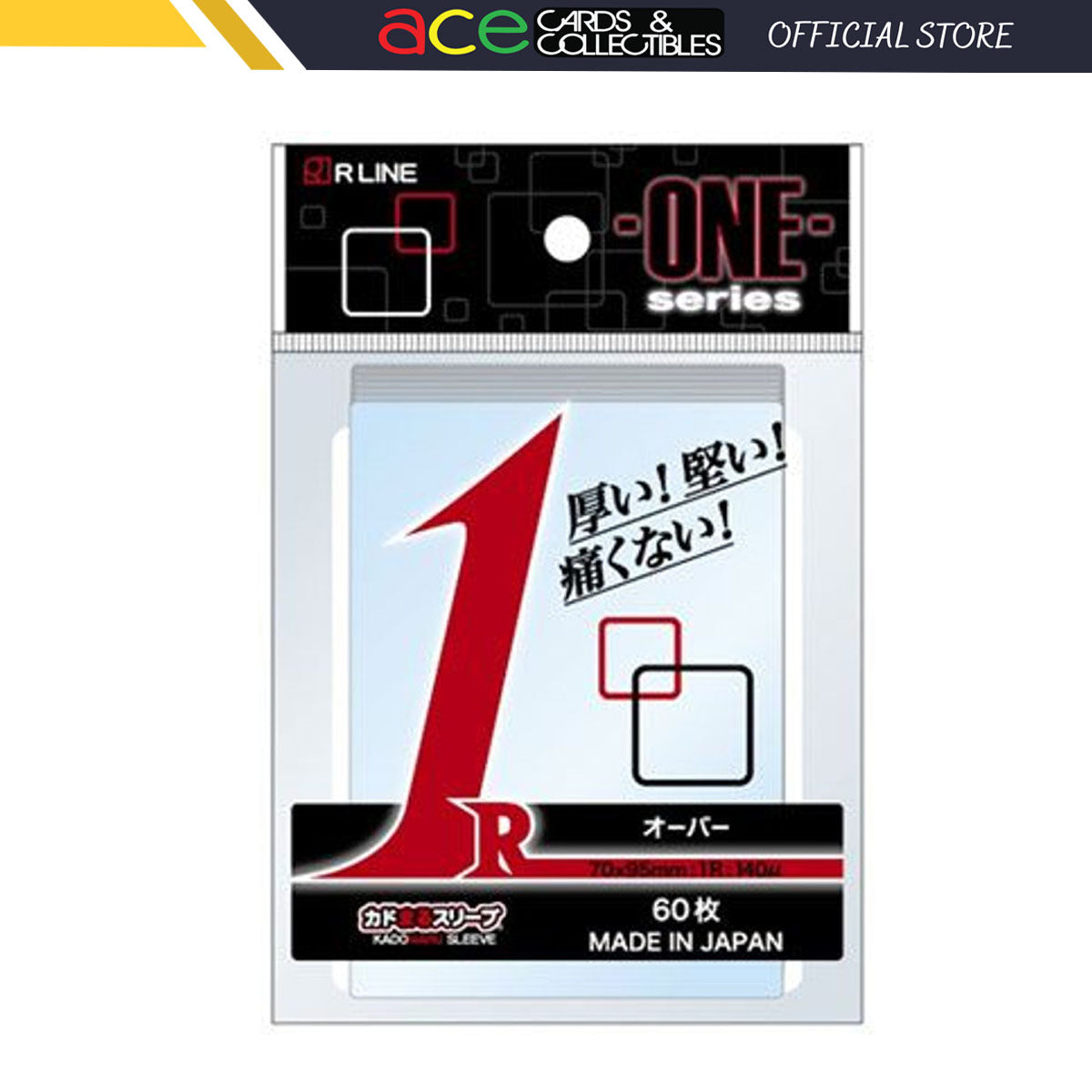 KadoMaru Sleeve Standard Size ONE Series Clear Over 60 Sleeve Pack-R Line-Ace Cards & Collectibles