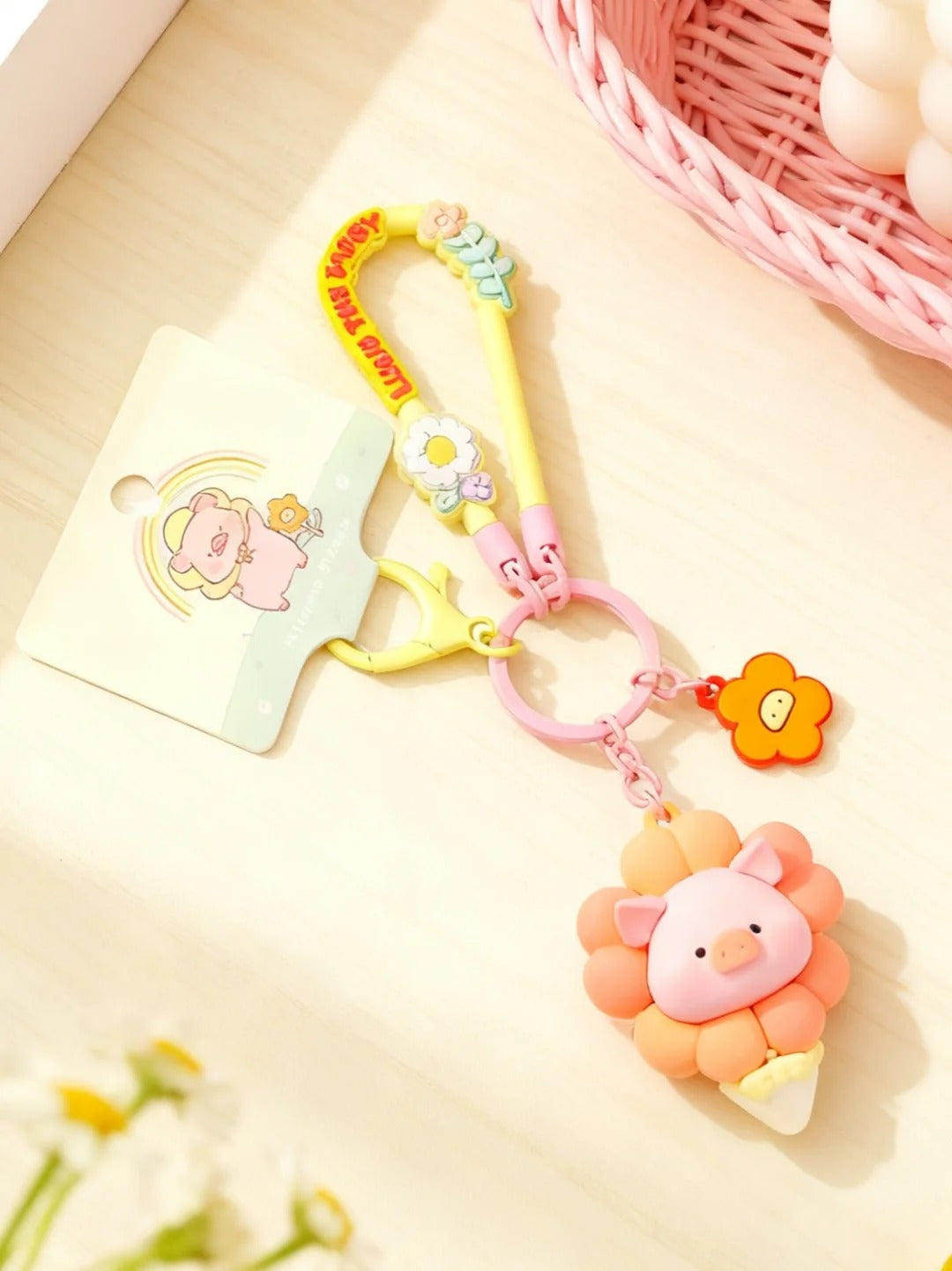 ROCK x Lulu The Piggy "Flower World Keychain"-Flower Pot-ROCK-Ace Cards & Collectibles