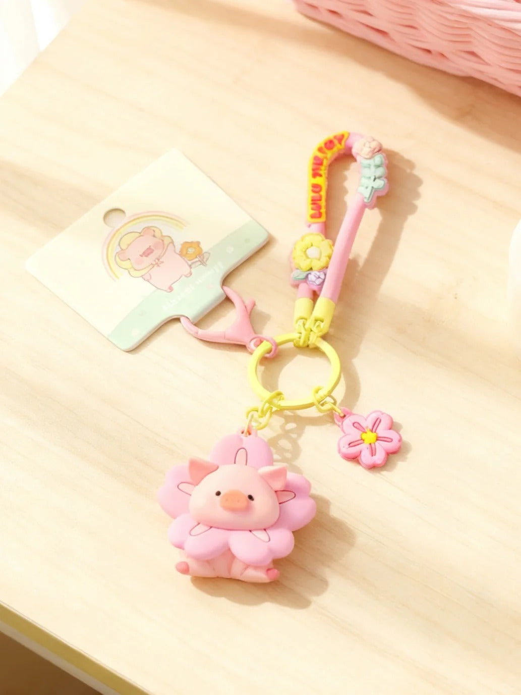 ROCK x Lulu The Piggy "Flower World Keychain"-Flower Pot-ROCK-Ace Cards & Collectibles