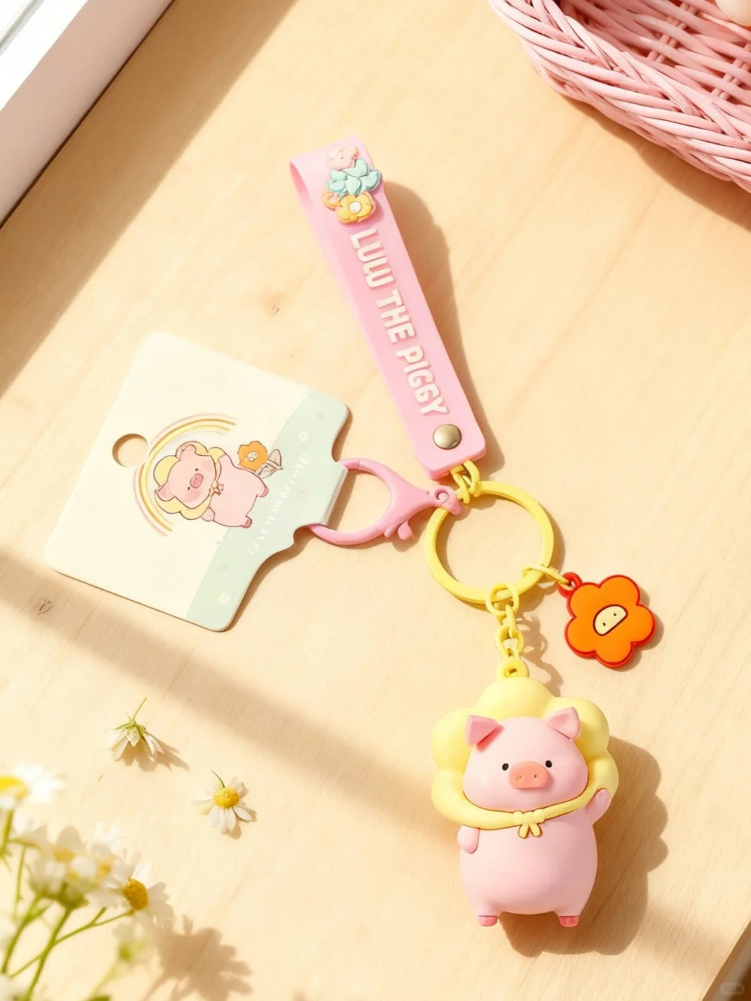 ROCK x Lulu The Piggy "Flower World Keychain"-Flower Pot-ROCK-Ace Cards & Collectibles