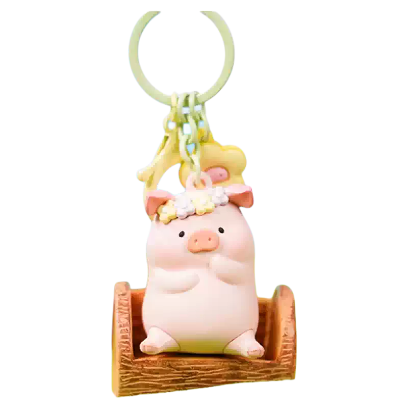 ROCK x Lulu The Piggy "Flower World Keychain"-Flower Wreath-ROCK-Ace Cards & Collectibles