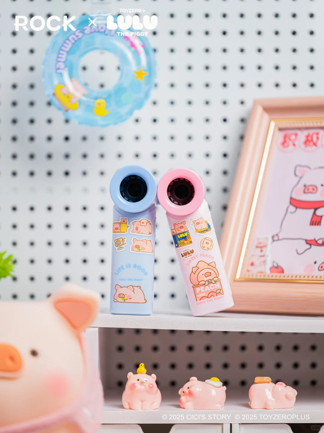 ROCK x Lulu The Piggy “Handheld High-Speed Mini Fan“-Blue-ROCK-Ace Cards & Collectibles