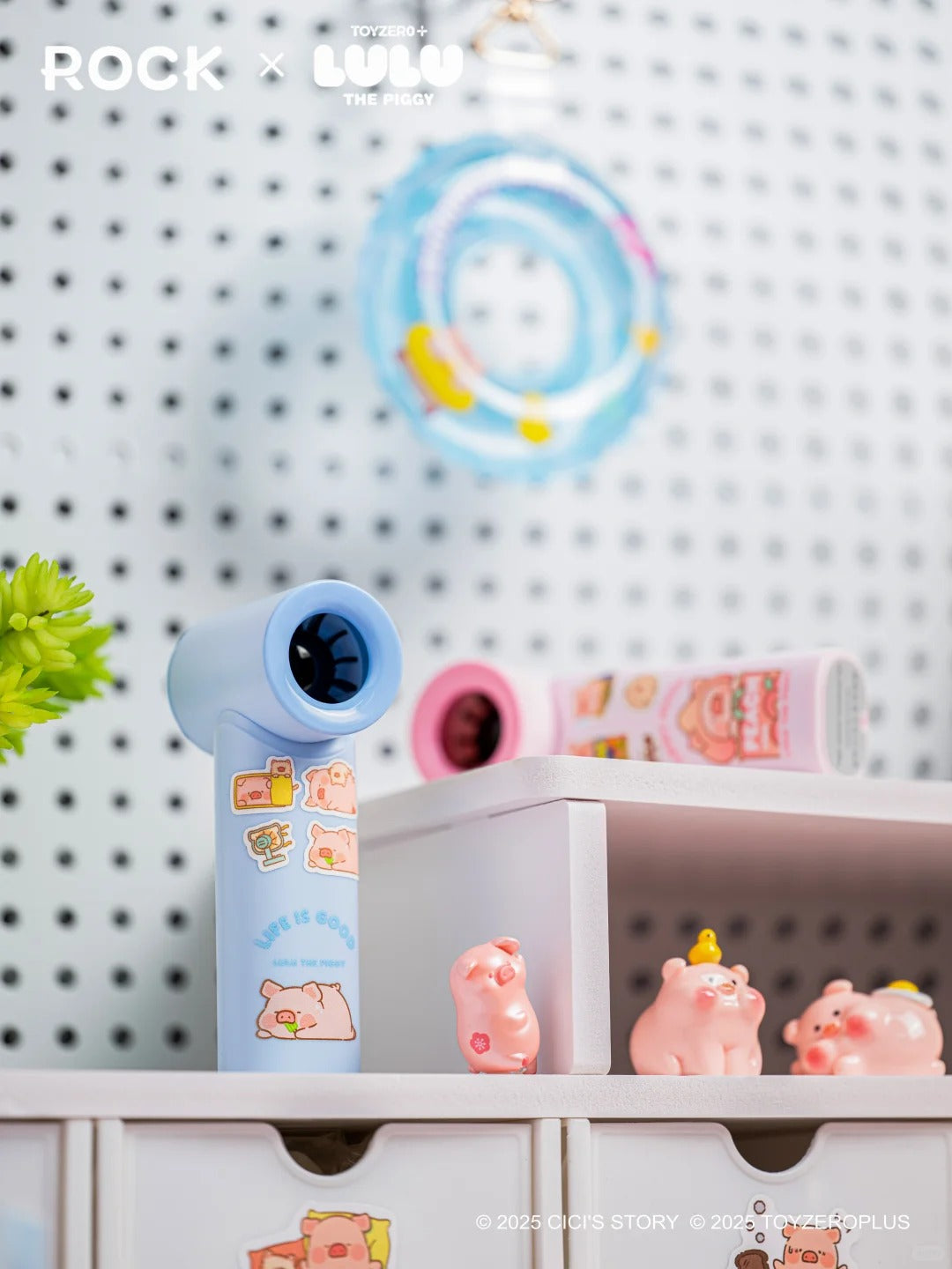 ROCK x Lulu The Piggy “Handheld High-Speed Mini Fan“-Blue-ROCK-Ace Cards & Collectibles