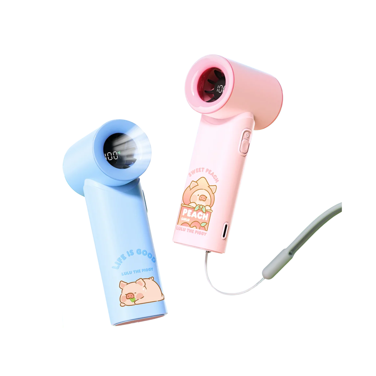 ROCK x Lulu The Piggy “Handheld High-Speed Mini Fan“-Blue-ROCK-Ace Cards & Collectibles