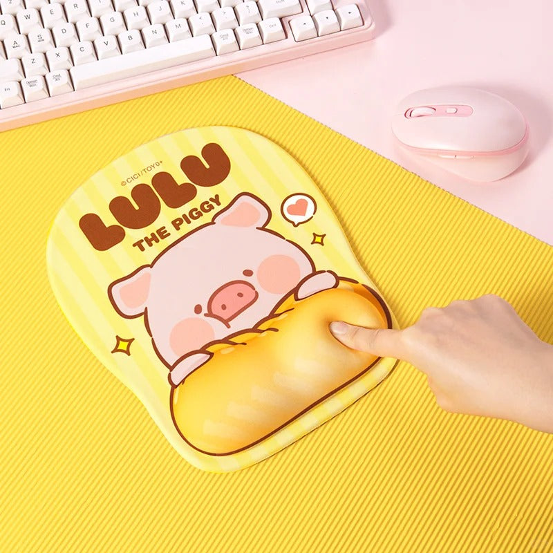 ROCK x Lulu The Piggy "Mouse Pad with Wrist Rest"-Puffy Bread-ROCK-Ace Cards & Collectibles