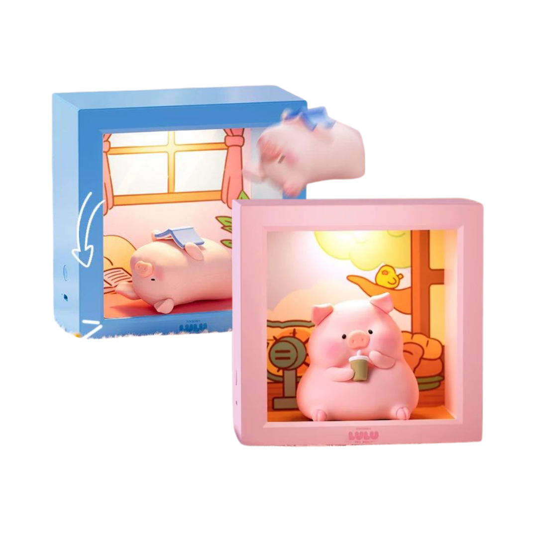ROCK x Lulu The Piggy "Photo Frame Night Light"-Milk Tea Piggy-ROCK-Ace Cards & Collectibles