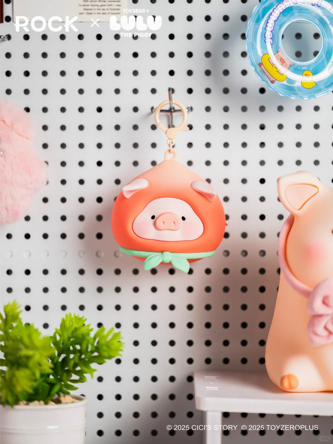 ROCK x Lulu The Piggy "Silicone Earphone Bag"-Peach Lulu-ROCK-Ace Cards & Collectibles