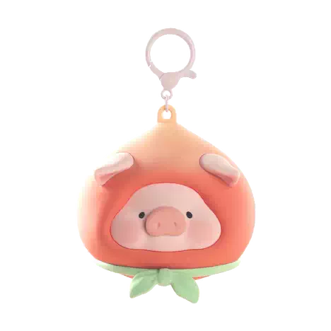 ROCK x Lulu The Piggy "Silicone Earphone Bag"-Peach Lulu-ROCK-Ace Cards & Collectibles