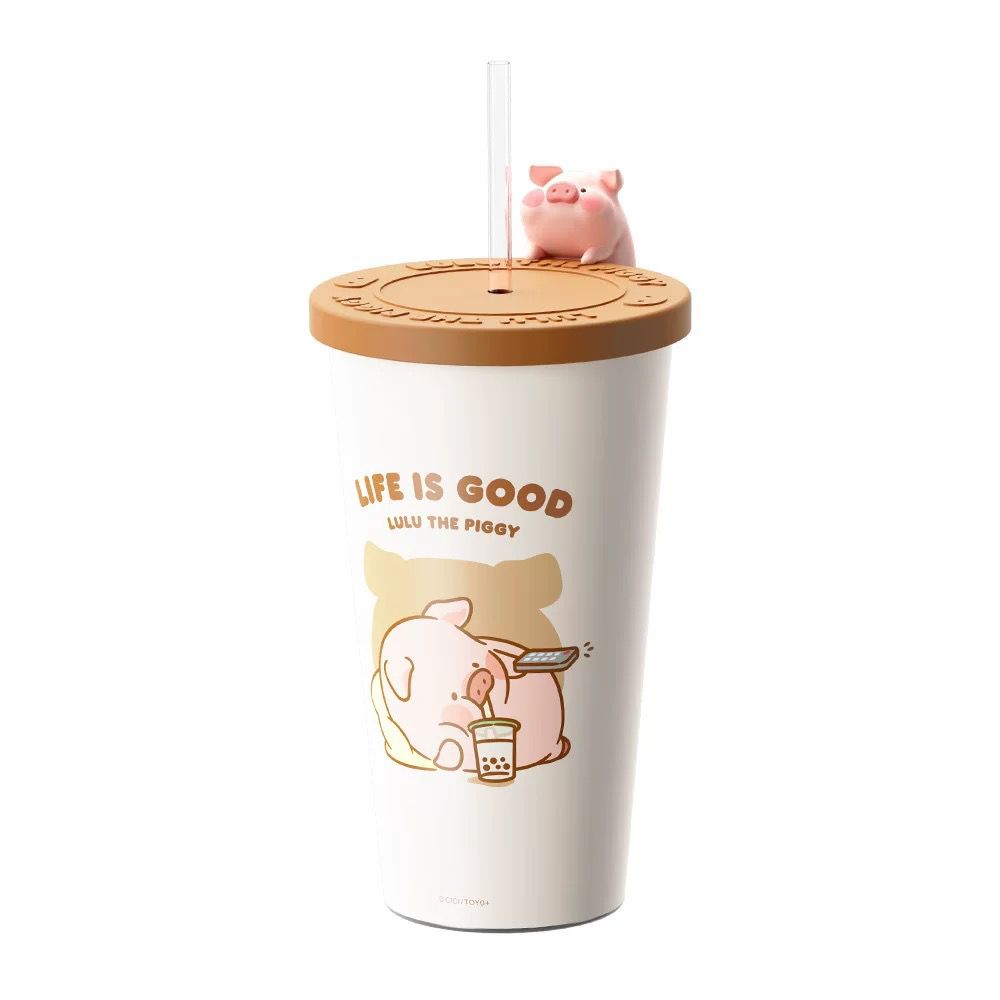ROCK x Lulu The Piggy "Stainless Steel Color Changing Iced Cup 700ml"-Milk Tea Lulu-ROCK-Ace Cards & Collectibles