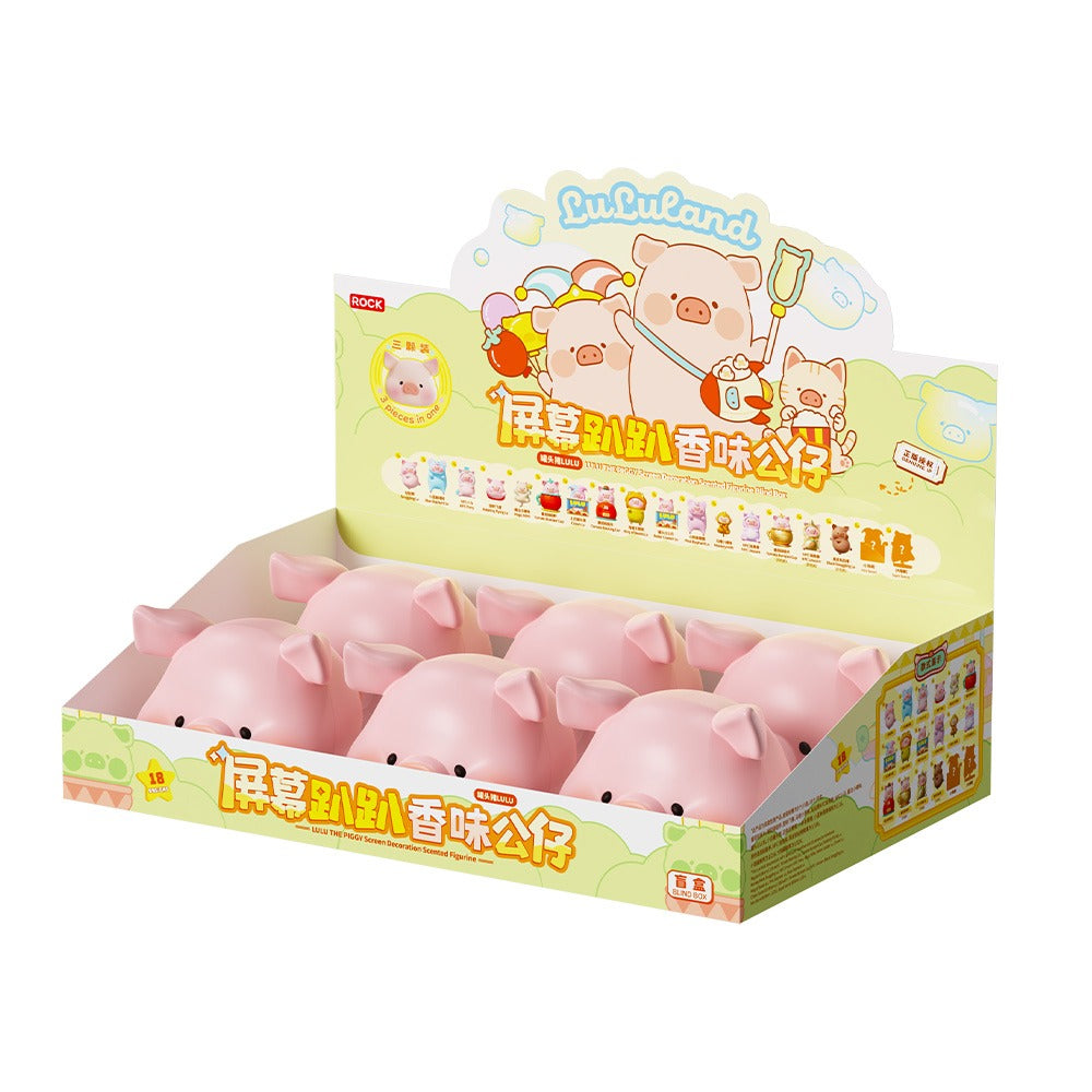 Rock x Lulu The Piggy Car Screen Scented Decorative Mini Figurine Blind Box-Whole Box (6pcs)-ROCK-Ace Cards & Collectibles