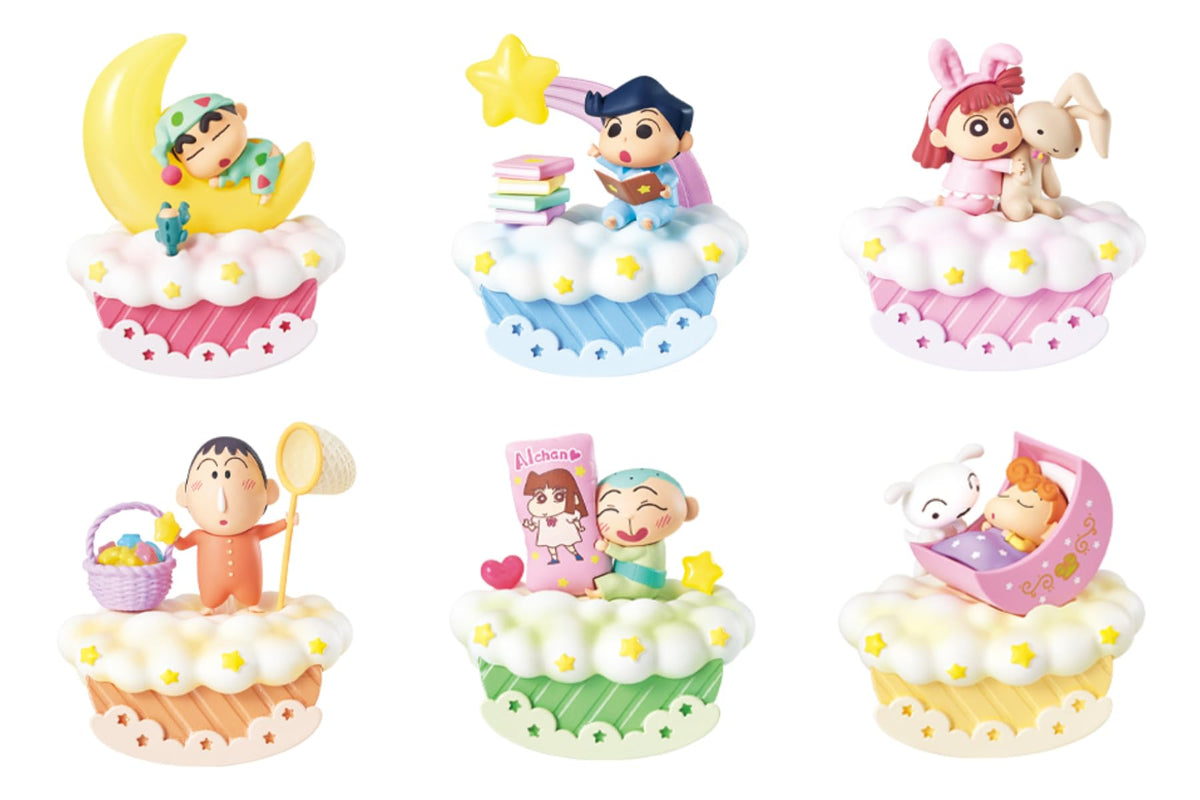 Re-Ment Crayon Shinchan Good Night, Shin Chan-Display Box (6pcs)-Re-Ment-Ace Cards &amp; Collectibles