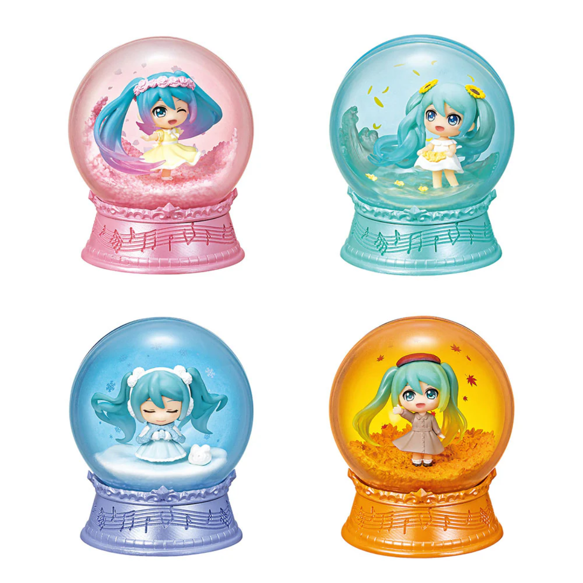 Re-Ment Hatsune Miku Scenery Dome-Display Box (4pcs)-Re-Ment-Ace Cards &amp; Collectibles