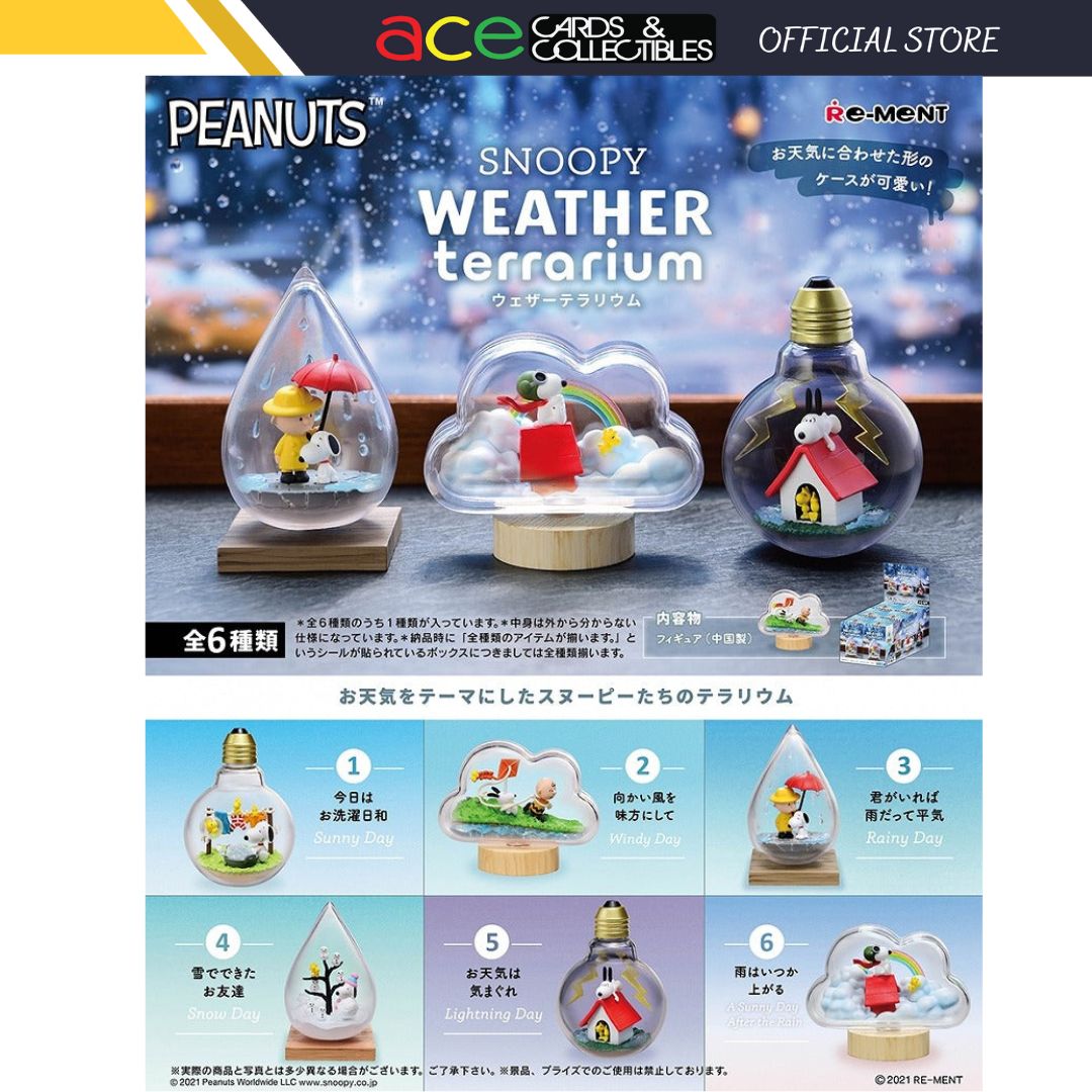 Re-Ment PEANUTS Snoopy Weather Terrarium-Single Box (Random)-Re-Ment-Ace Cards &amp; Collectibles