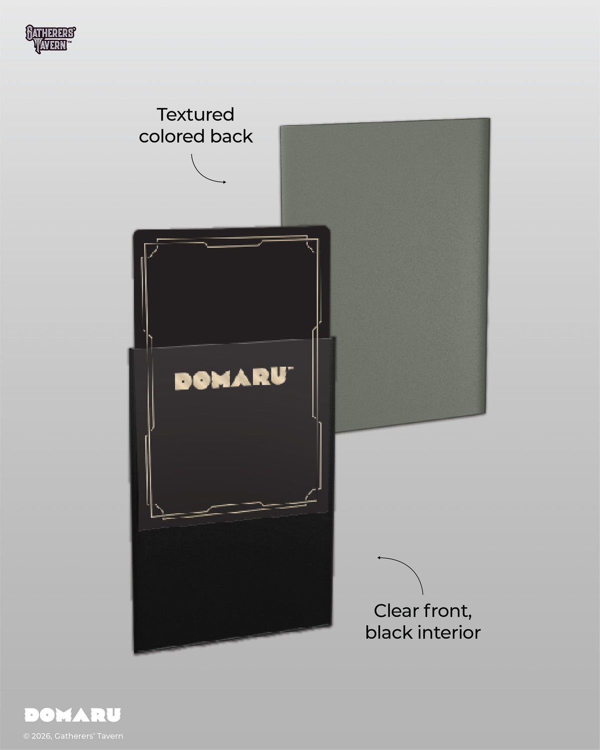 Gatherer's Tavern DOMARU Regular Standard Size Fit Sleeves "Gargoyle Grey"