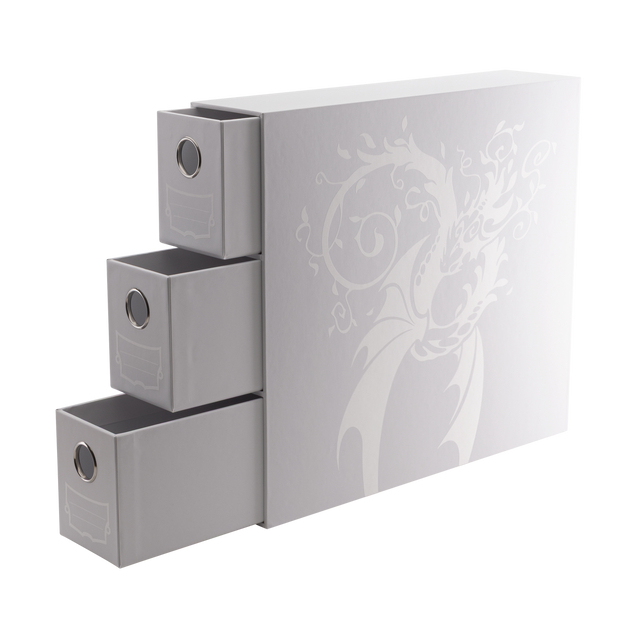 Dragon Shield Fortress 3-Card Drawers Vertical "White"-Riftbound-Ace Cards & Collectibles