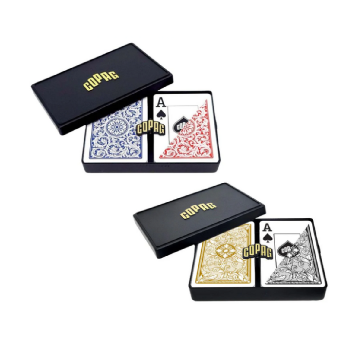 Copag 1546 100% Plastic Playing Cards - Bridge Size Jumbo Index Double Deck Set