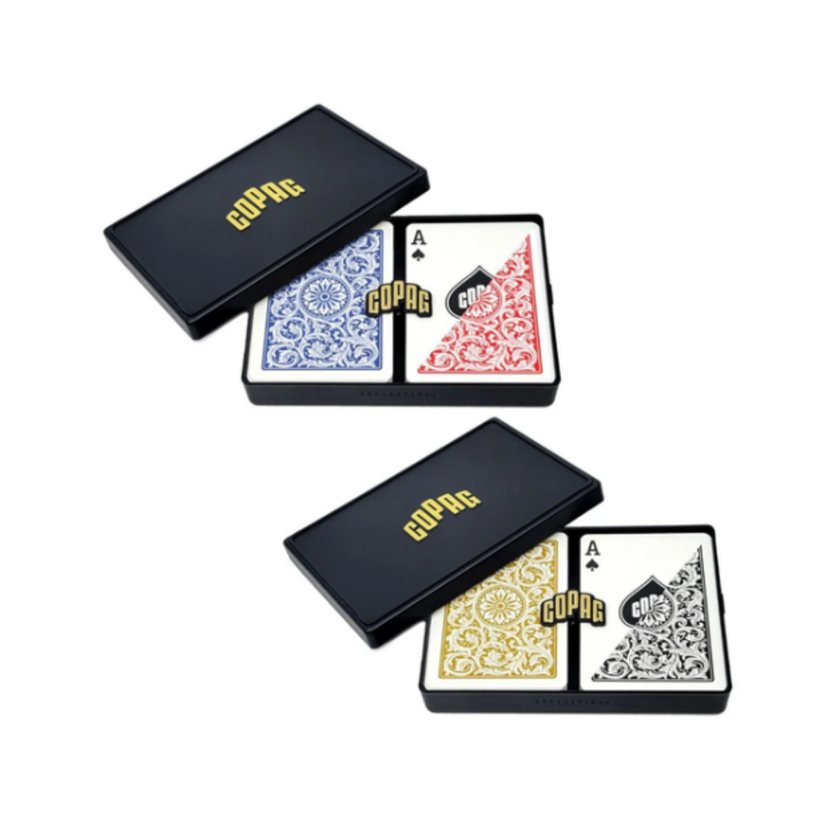 Copag 1546 100% Plastic Playing Cards - Poker Size Regular Index Double Deck Set