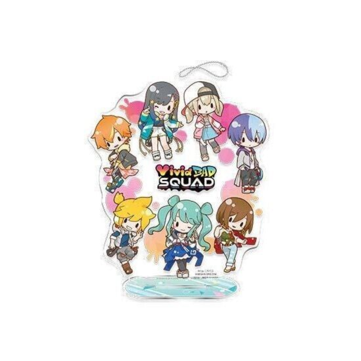 Hatsune Miku Colorful Stage! MP Big Clear Keychain With Stand-Vivid Bad Squad-Sega-Ace Cards &amp; Collectibles