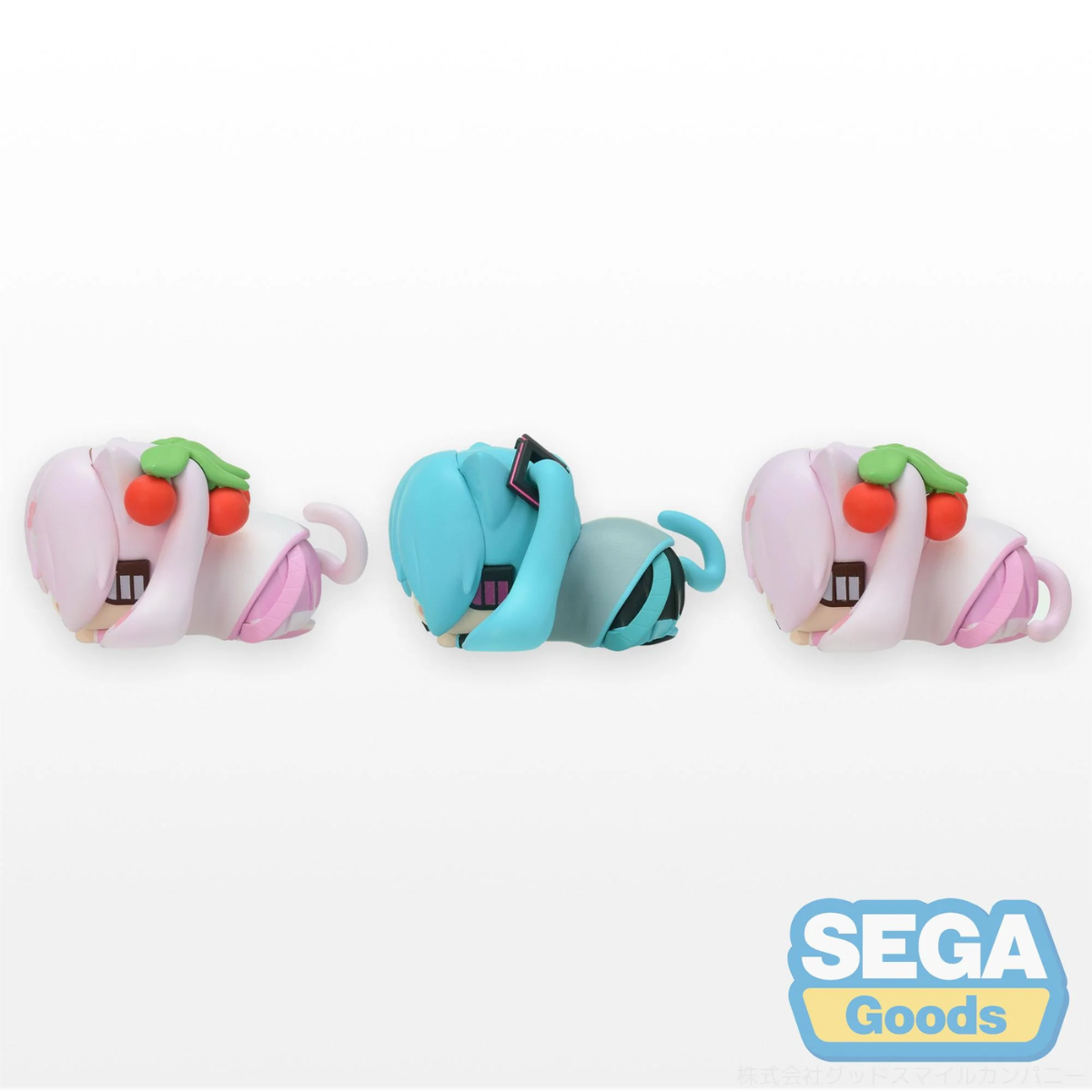 Hatsune Miku Ohiruneko MP Mini Figure "Sakura Miku" 2023-Set of 3-Sega-Ace Cards & Collectibles