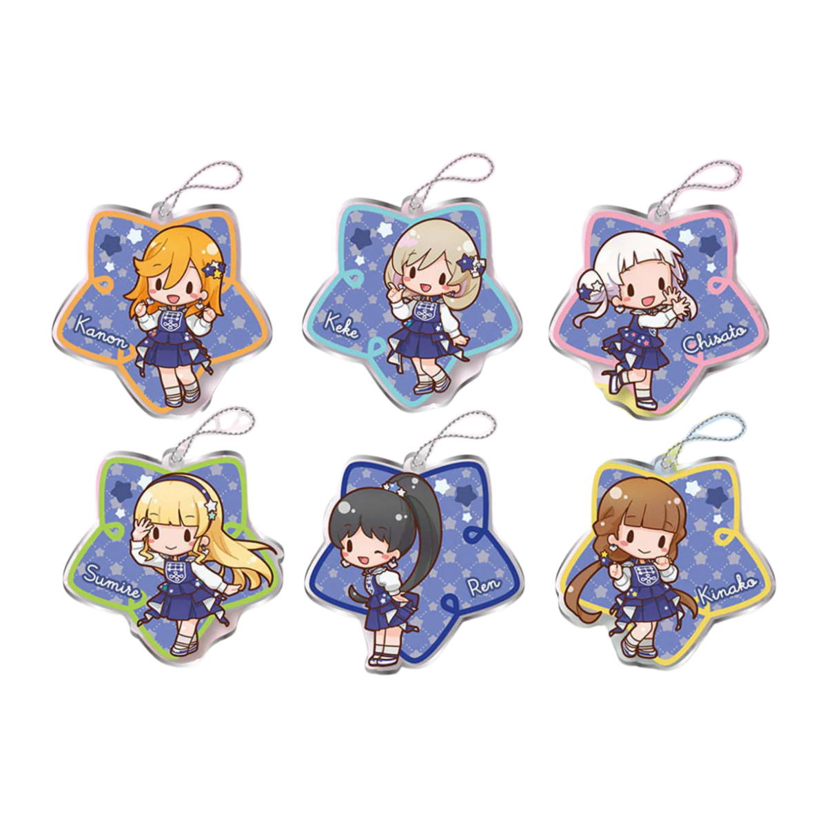 Love Live! Superstar!! Fuwapuchi Acrylic Keychain "Sing! Shine! Smile!" feat. Sangatsu Youka (Set of 9 pcs)-Sega-Ace Cards & Collectibles