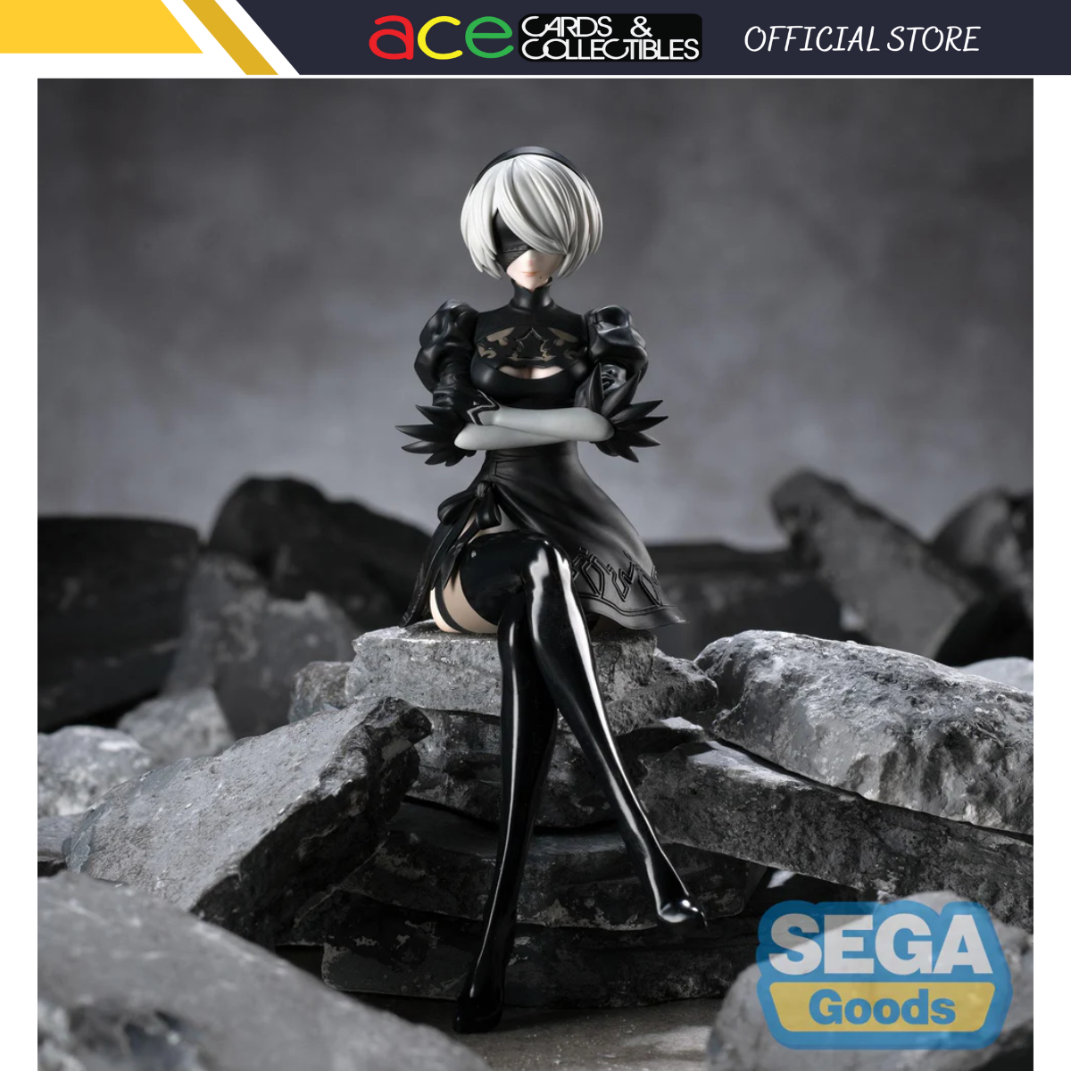 NieR:Automata Ver1.1a PM Perching Figure &quot;2B&quot;-Sega-Ace Cards &amp; Collectibles