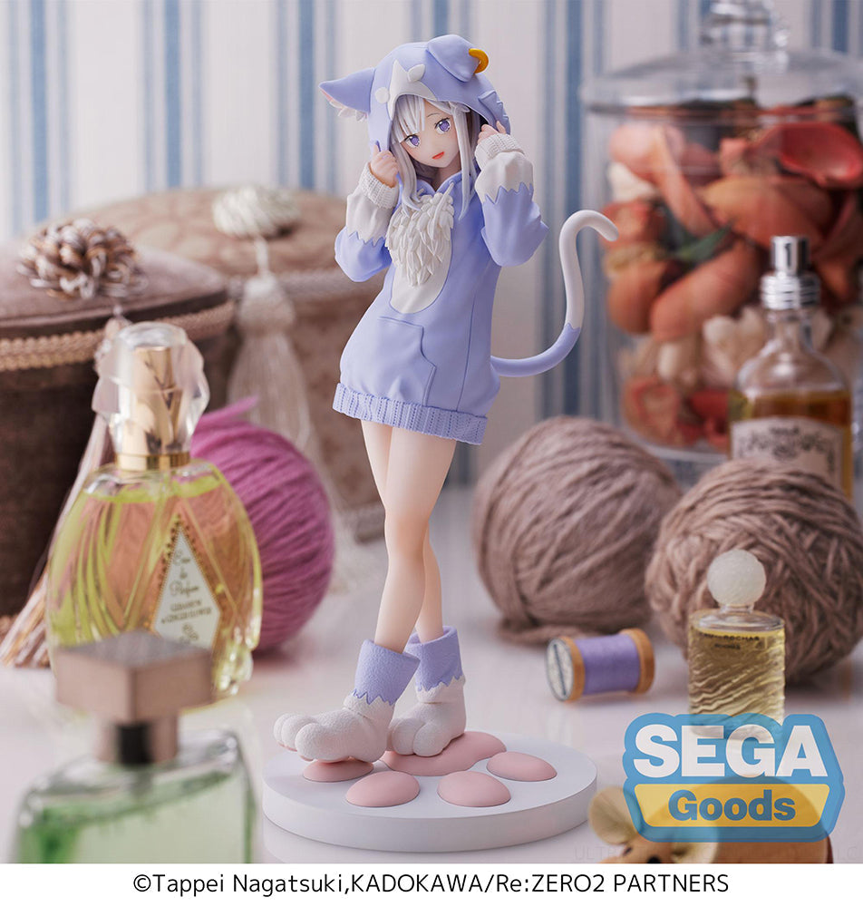 Re:Zero Starting Life In Another World Luminaata Figure &quot;Emilia&quot; (Mofumofu Pack)-Sega-Ace Cards &amp; Collectibles