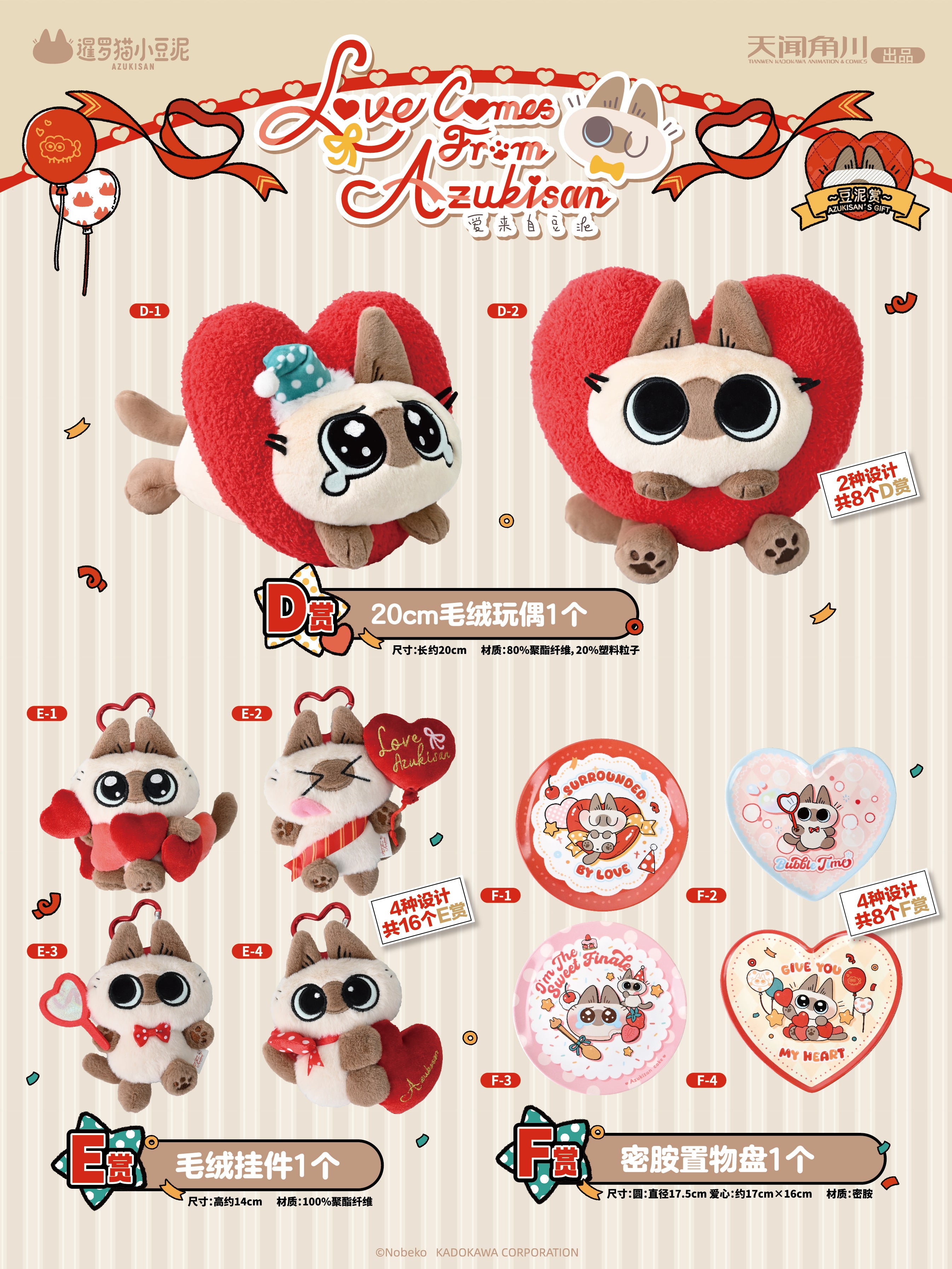 Kuji Love Comes From Azukisan 豆泥赏暹罗猫小豆泥爱来自豆泥盲盒