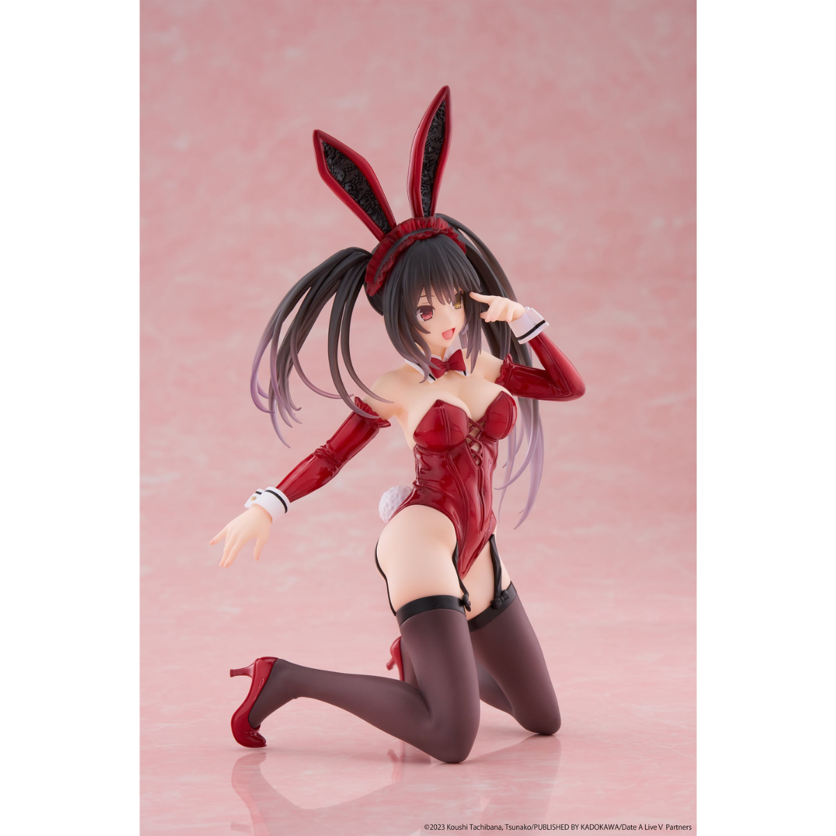 Date A Live &quot;Kurumi Tokisaki&quot; Desktop Cute Prize Figure (Bunny Ver.)-Taito-Ace Cards &amp; Collectibles