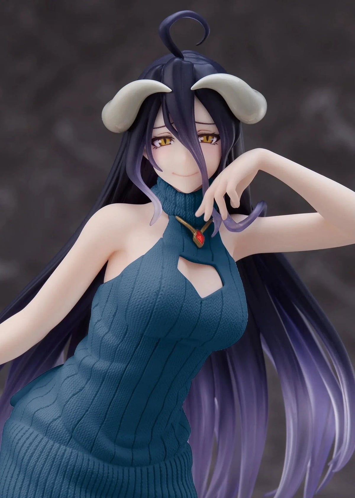 Overlord IV AMP Coreful Figure &quot;Albedo&quot; (Knit Dress Ver.) Renewal Edition-Taito-Ace Cards &amp; Collectibles