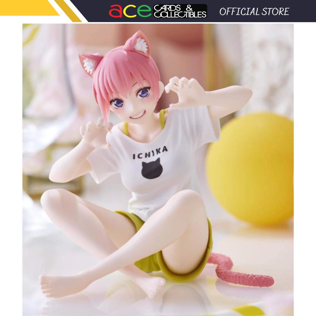 The Quintessential Quintuplets 2 Desktop Cute Figure "Ichika Nakano" (Newley Written Cat Roomwear Ver.)-Taito-Ace Cards & Collectibles