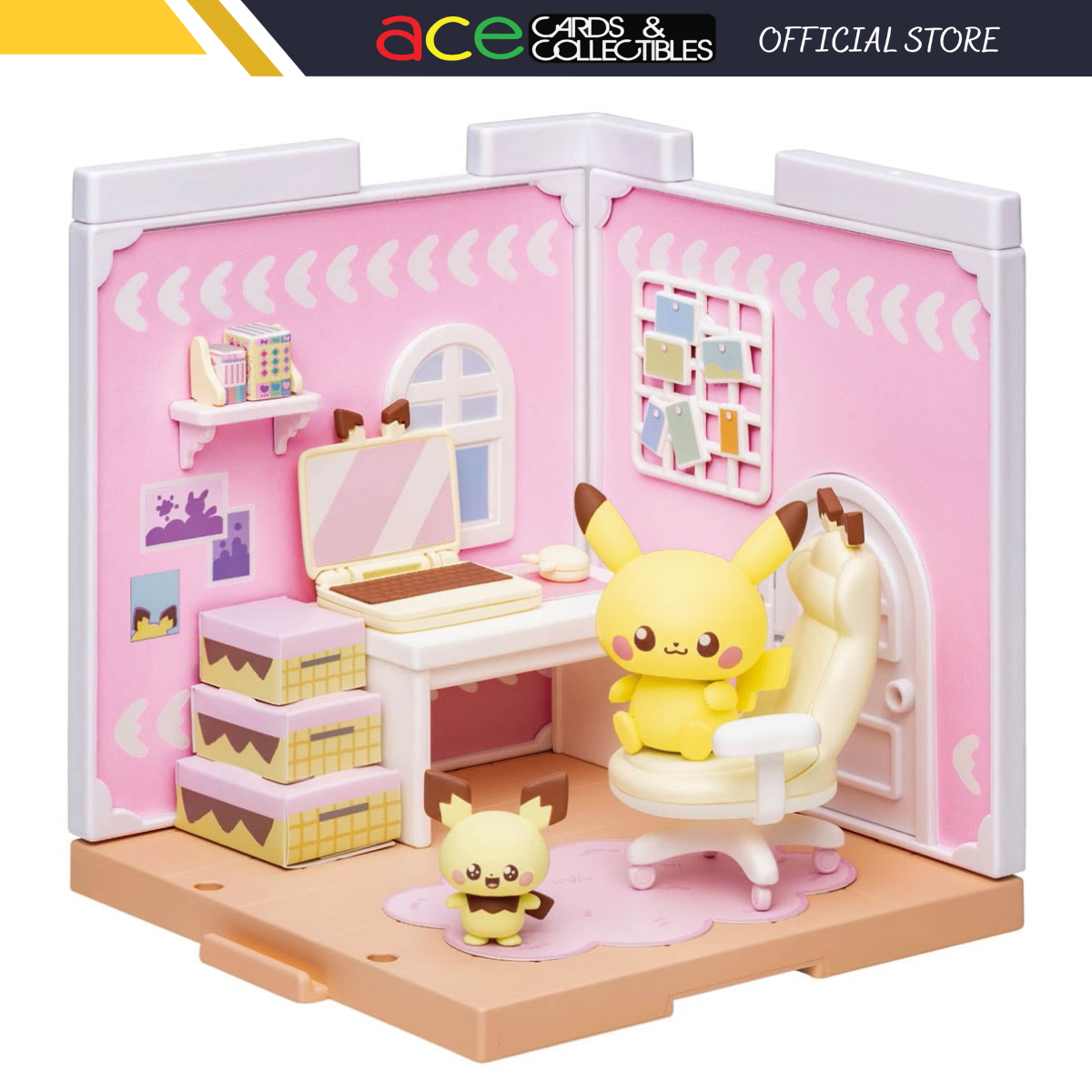 Pokemon Pokepeace House Hobbyroom "Pichu & Pikachu"-Takara Tomy-Ace Cards & Collectibles
