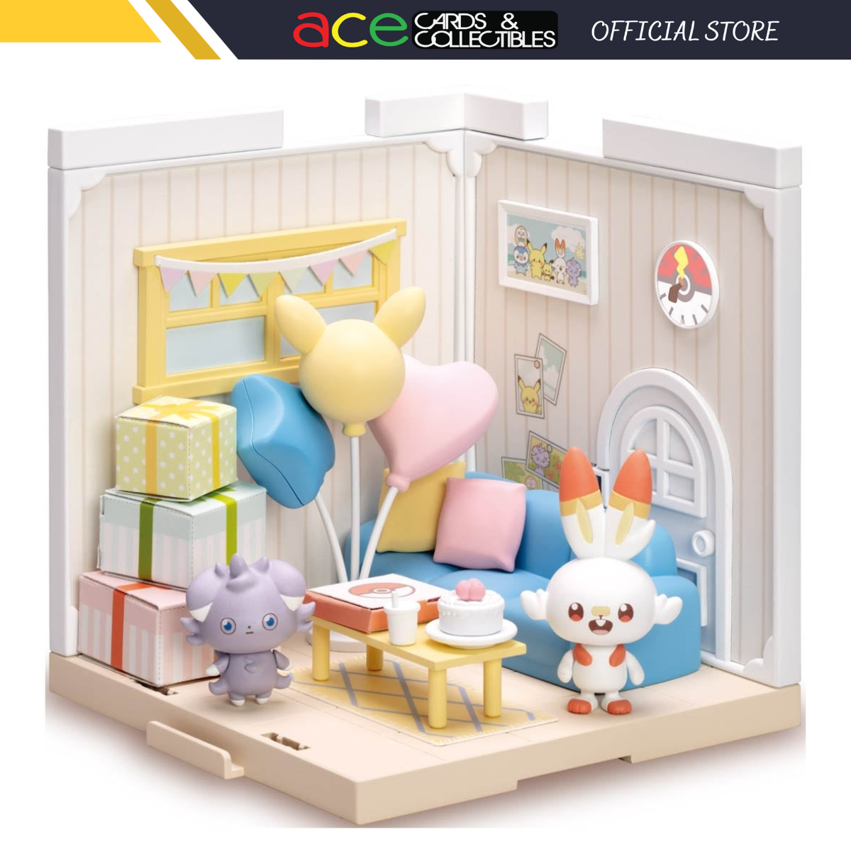 Pokemon Pokepeace House Lounge &quot;Scorbunny &amp; Espurr&quot;-Takara Tomy-Ace Cards &amp; Collectibles