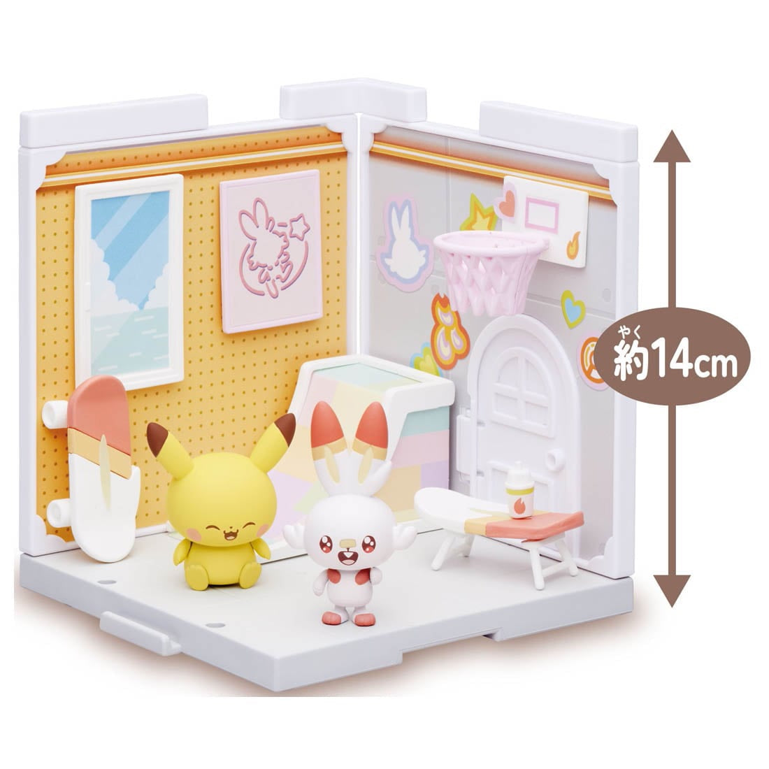 Pokemon Pokepeace House Stadium "Scorbunny & Pikachu"-Takara Tomy-Ace Cards & Collectibles