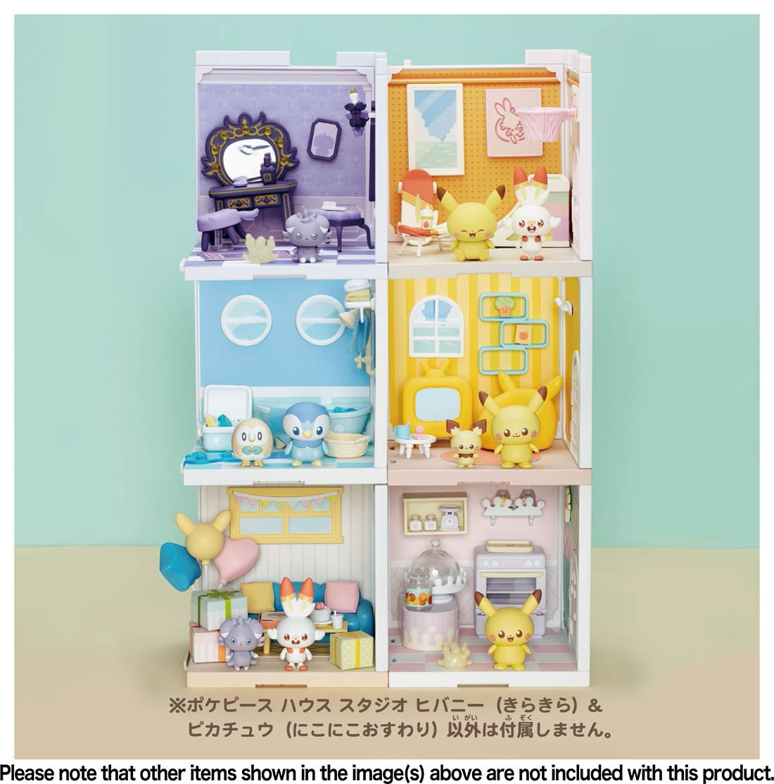 Pokemon Pokepeace House Stadium "Scorbunny & Pikachu"-Takara Tomy-Ace Cards & Collectibles